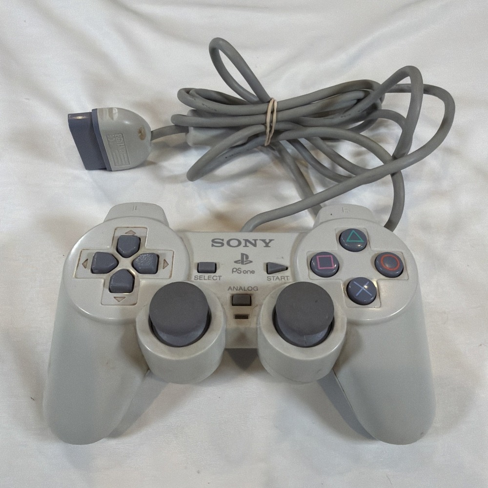 Sony PS1 Analog Controller SCPH-110 Gray OEM PlayStation 1 Clean Untested OEM